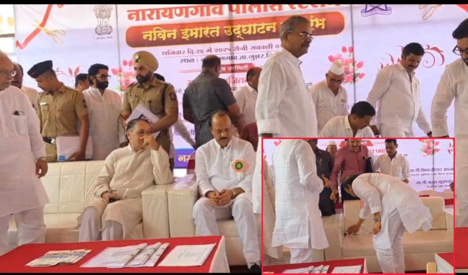 अजित पवारांचा VIDEO व्हायरल….रूमाल काढला अन् थेट सोफा पुसायलाच सुरुवात; निवेदकाची दिलगिरी